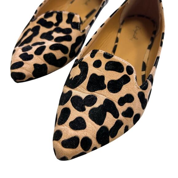 Qupid Pointed Toe Leopard Dress Shoes Size 7.5 - Picture 1 of 4